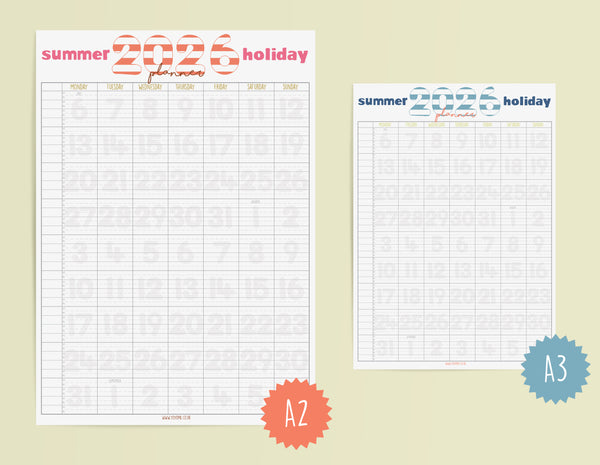 2026 Summer Holiday Planners