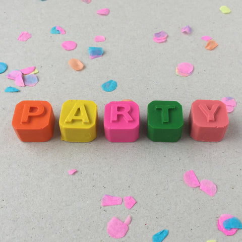 PARTY Letter Crayons