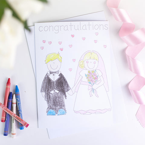 Wedding Colour-Me-In Card