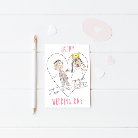 Draw The Happy Couple Card